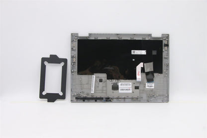 Lenovo Yoga X390 Palmrest Cover Touchpad Keyboard Swiss Silver 02HM754