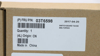 Lenovo FRU Topeka power board switc 03T6598