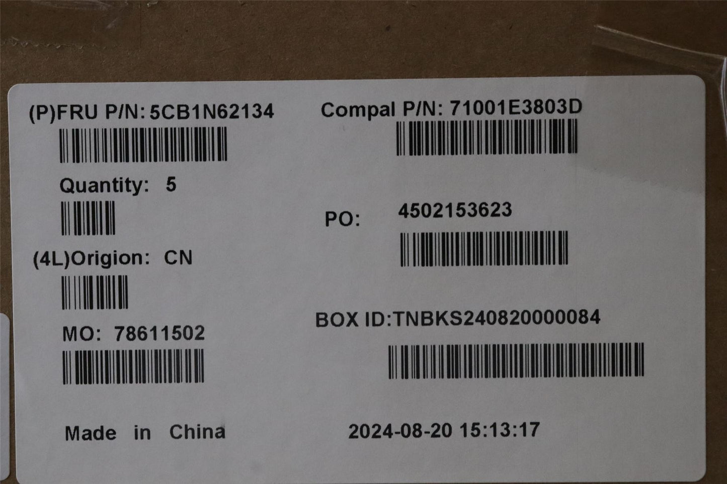Lenovo UpperCaseASM_ITA C 83FD WH RGB 5CB1N62134