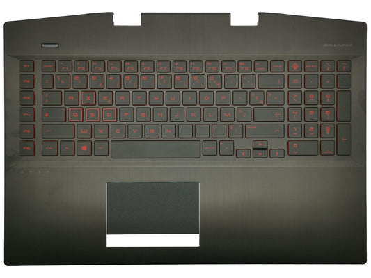 Genuine HP Omen 17-CB Palmrest Cover Keyboard French Black L57379-051