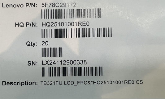 Lenovo TB321FU LCD_FPC&*HQ25101001RE0 CS FPC LCD Board 5F78C29172