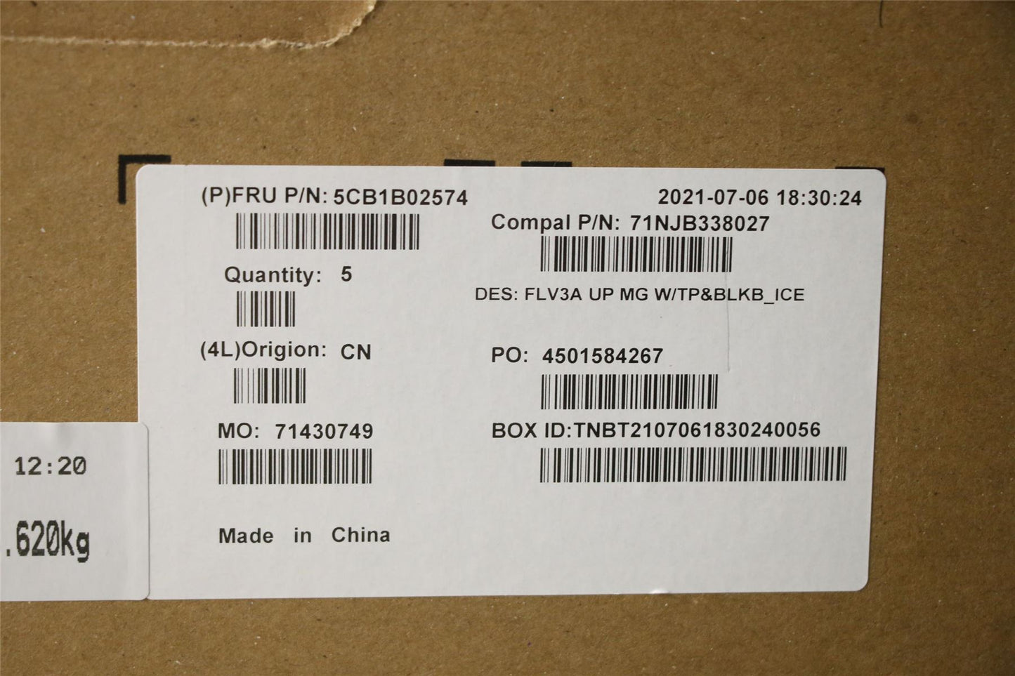 Lenovo Upper Case ASM_ILD C 20VF MGBL 5CB1B02574
