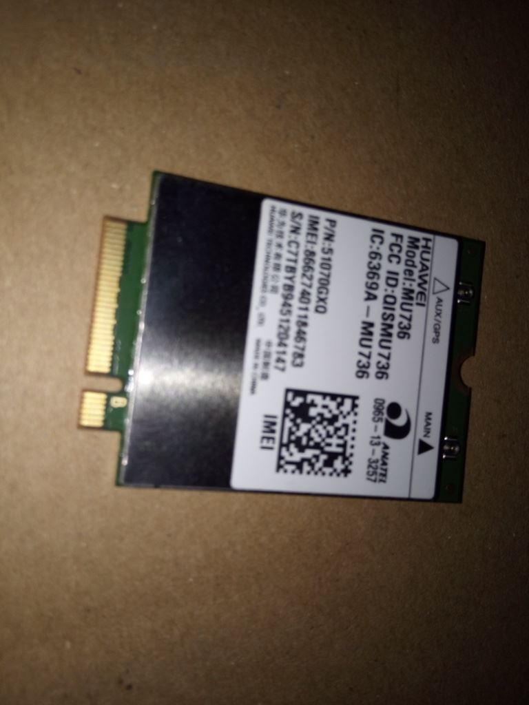 Lenovo Huawei MU736 WCDMA NON-GPS NGFF WIN8.1 GPS Board 20200550