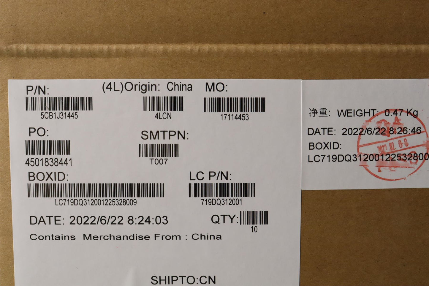 Lenovo Strip Cover L82TD 5CB1J31445