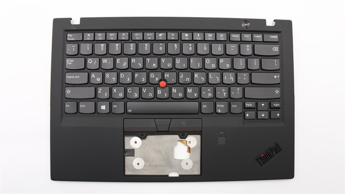 Lenovo ThinkPad X1 6th Gen Keyboard Palmrest Top Cover Hebrew Black 01YR616