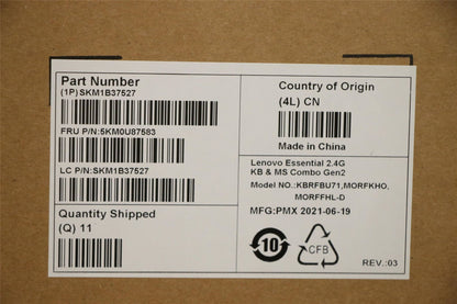 Lenovo IdeaCentre 3-27ITL6 3-24ADA6 3-27ALC6 Wireless Keyboard Mouse 5KM0U87583