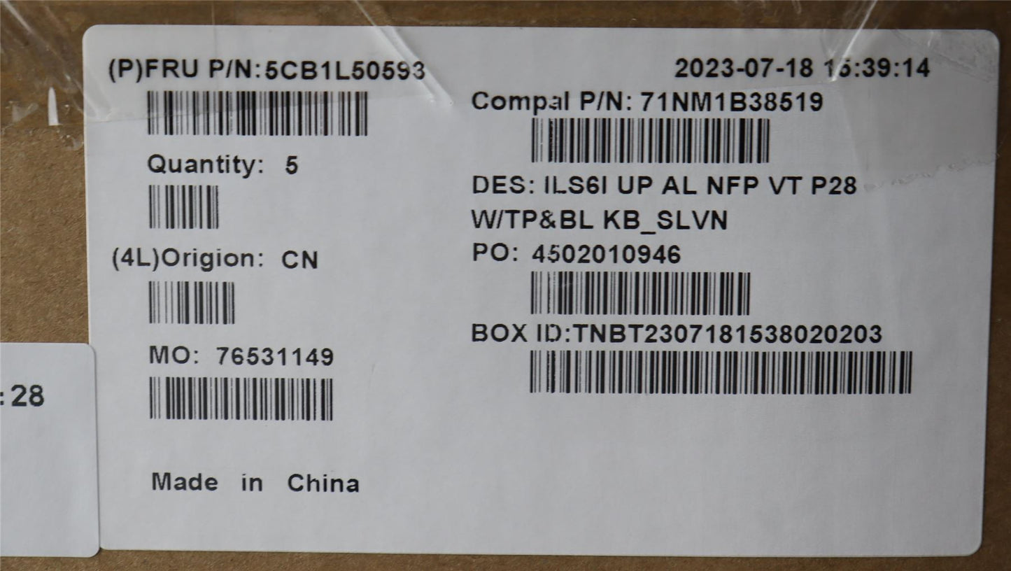 Lenovo IdeaPad 5 16IRL8 5 16IAH8 Palmrest Cover Touchpad Keyboard 5CB1L50593