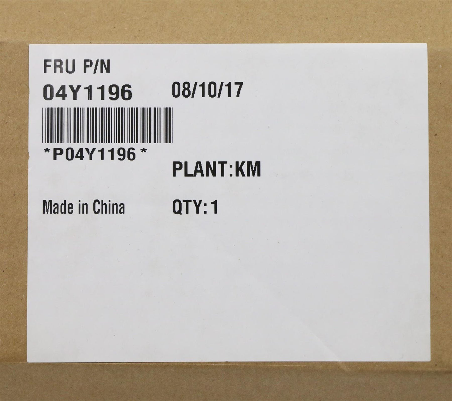 Lenovo FRU FCC for FP card 04Y1196