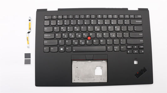 Lenovo Yoga X1 3rd Keyboard Palmrest Top Cover Greek Black Backlit 01LX794