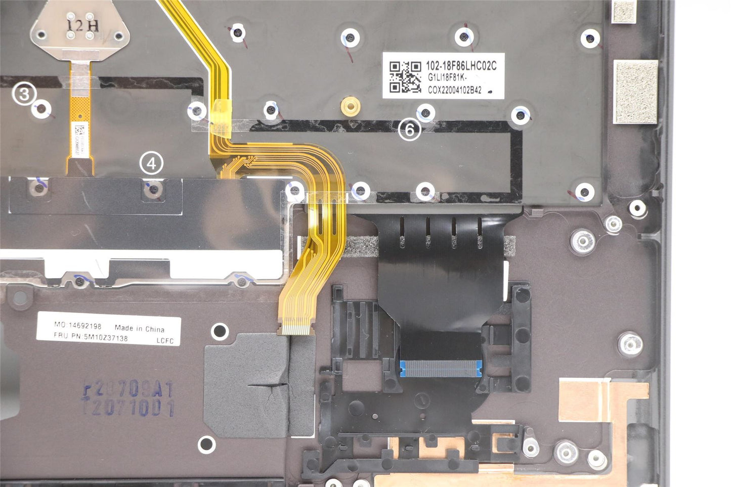 Lenovo MECH_ASM GRP_KBD_BZL_CFR_WW_IG_CHY 5M10Z37138