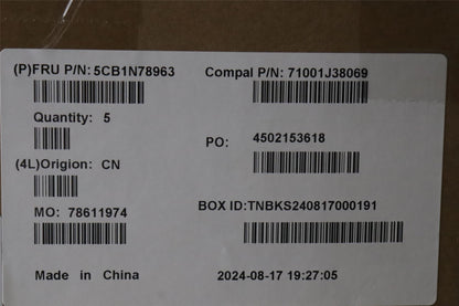 Lenovo UpperCase_NORDIC C 83G1 CG NFP NBL 5CB1N78963