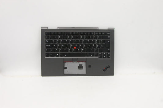 Lenovo Yoga X1 5th Keyboard Palmrest Top Cover Slovenian Grey Backlit 5M10Z37192