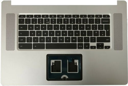 Acer Chromebook CB515-1HT Palmrest Cover Keyboard UK Silver 6B.GPTN7.014