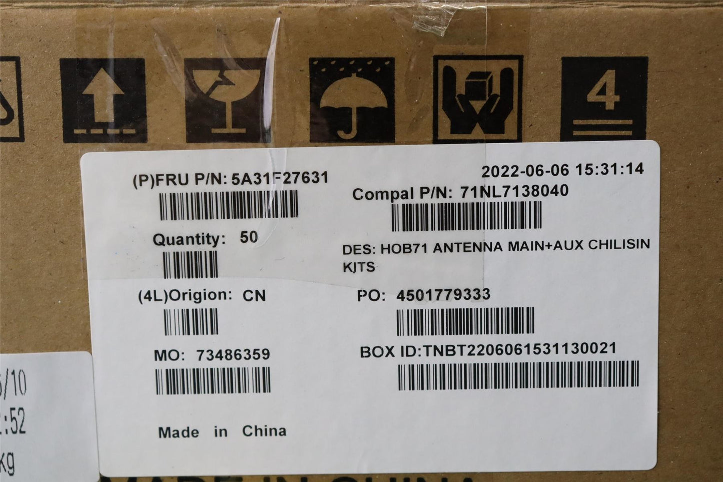 Lenovo Fru, AIO570_27 ANTENNA_Pulse 5A31F27628