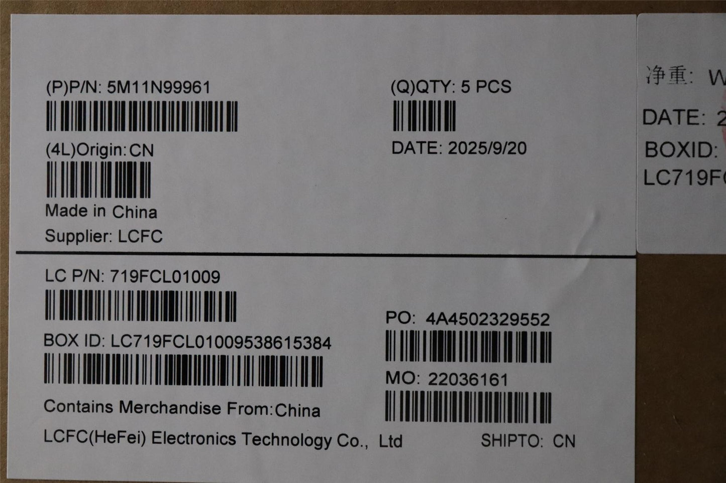 Lenovo MECH_ASM FRU SPA (TRI) UK BK 5M11N99964