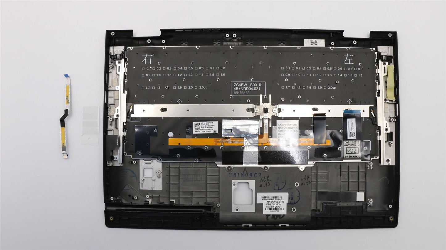 Lenovo Yoga X1 3rd Gen Keyboard Palmrest Top Cover US Europe Black 01LX790