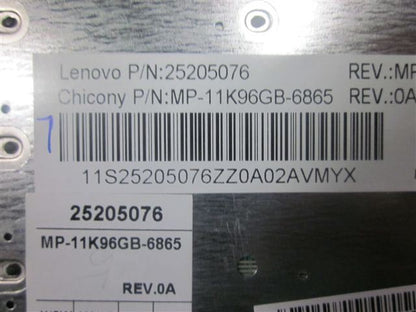 Lenovo CCYT3E1UK85keyBLKKeyBlackF KBD Keyboard 25205076