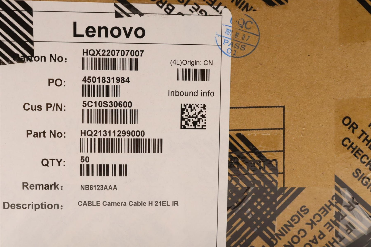 Lenovo Camera Cable H 21EL IR 5C10S30600