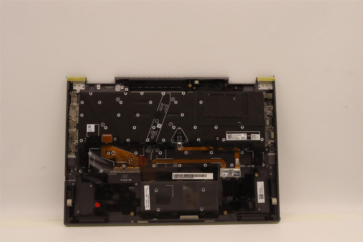 Lenovo Yoga X1 7th Gen Palmrest Cover Keyboard Danish Black 5M11H45732
