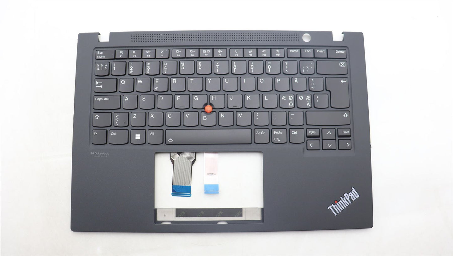 Lenovo ThinkPad T14s Gen 2 Keyboard Palmrest Top Cover Nordic Black 5M11F24772