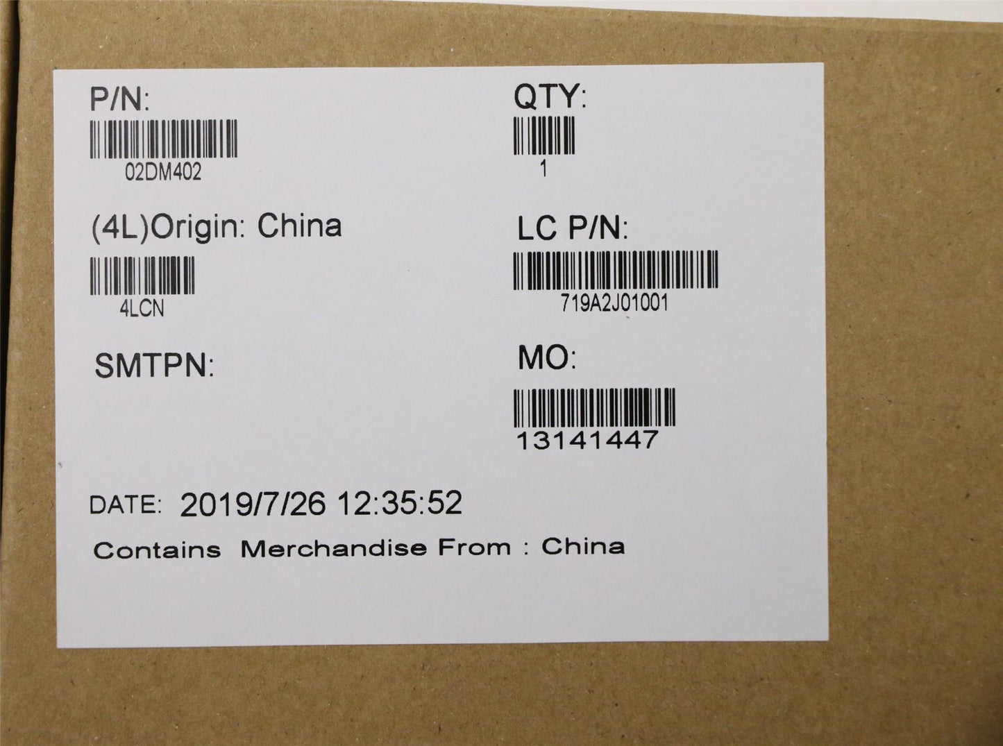 Lenovo FRU BEZEL FA491_WO_MIC_B_COVER 02DM402