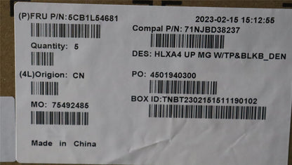 Lenovo ThinkBook 14 G4 IAP Palmrest Cover Touchpad Keyboard Danish 5CB1L54681