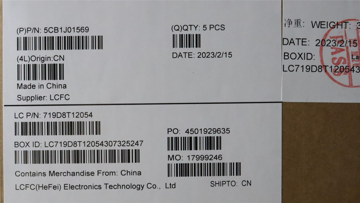 Lenovo Upper Case ASM_PORL82SFNF_SG_NB_PC 5CB1J01569