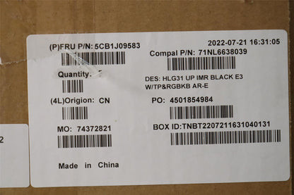 Lenovo IdeaPad 3 16IAH7 Palmrest Cover Touchpad Keyboard Arabic Black 5CB1J09583