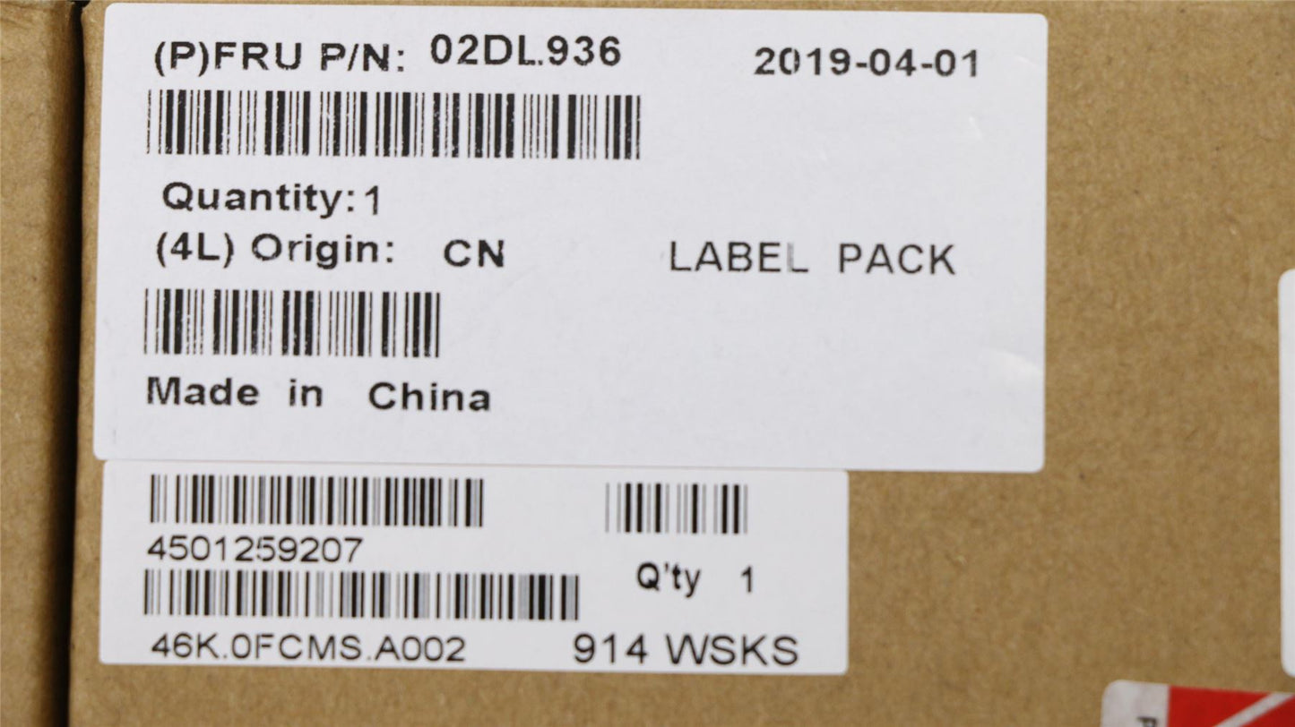 Lenovo LABEL Kylo2 FRU GEO Label Kit Black 02DL936