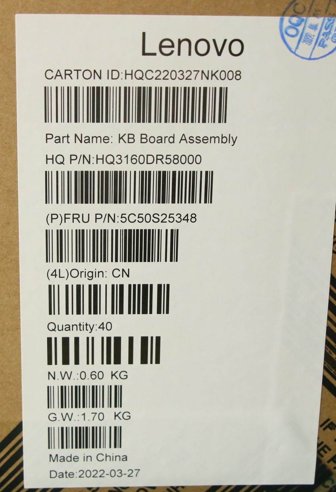 Lenovo Chrome IP 3 11Q727 USB-C Board 5C50S25348
