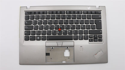 Lenovo Carbon X1 6th Keyboard Palmrest Top Cover Latin Spanish Silver 01YU567