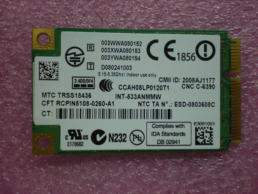 Lenovo FRU 5300 WiFi WLAN Board 43Y6495
