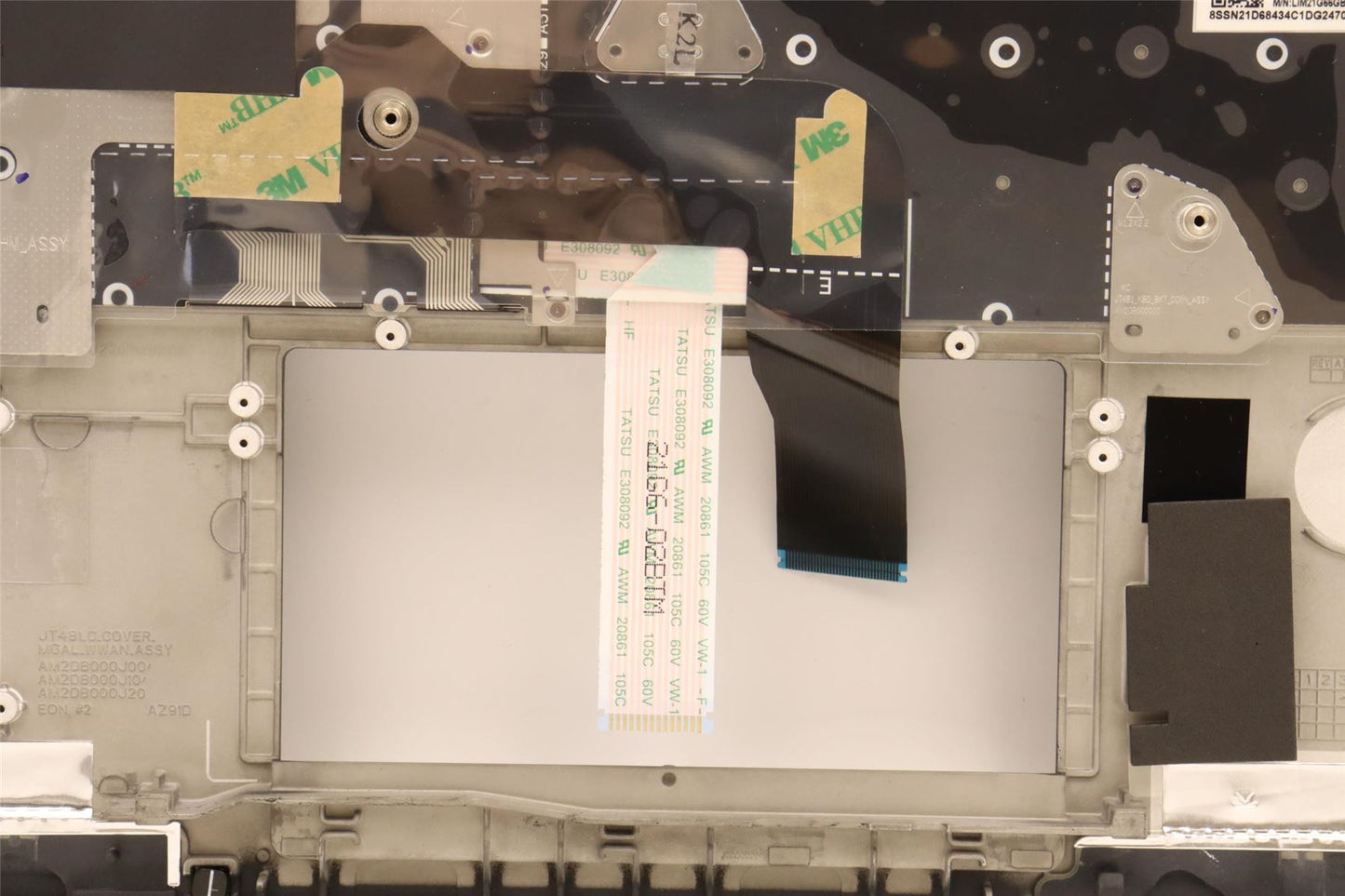 Lenovo ThinkPad T14s Gen 3 Keyboard Palmrest Top Cover UK Black 5M11H52255