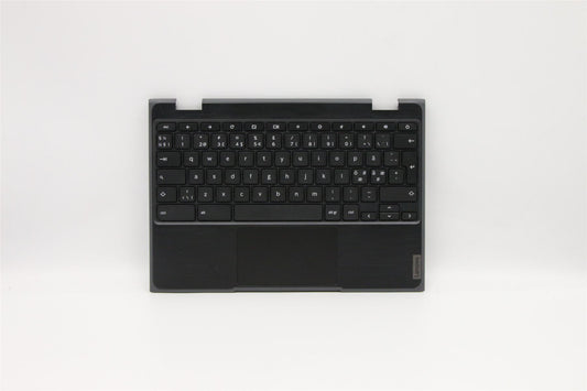 Lenovo Chromebook 100e 2nd Keyboard Palmrest Top Cover Nordic Black 5CB0Y57917