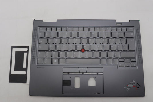 Lenovo ThinkPad X1 8th Gen Keyboard Palmrest Top Cover Belgian Grey 5M11H62217