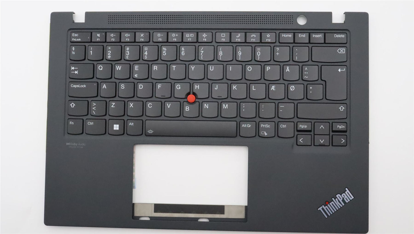 Lenovo ThinkPad T14s 2 Keyboard Palmrest Top Cover Danish Black 5M11A37244