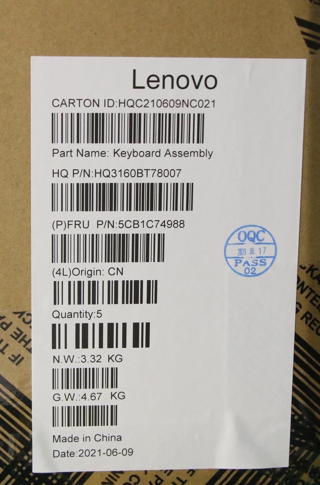 Lenovo IdeaPad 5 16ACH6 5-16ACH6 Palmrest Cover Touchpad Keyboard 5CB1C74988