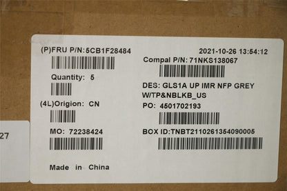 Lenovo COVER UpperCaseASM_ENG C82R0 NFP CG 5CB1F28484