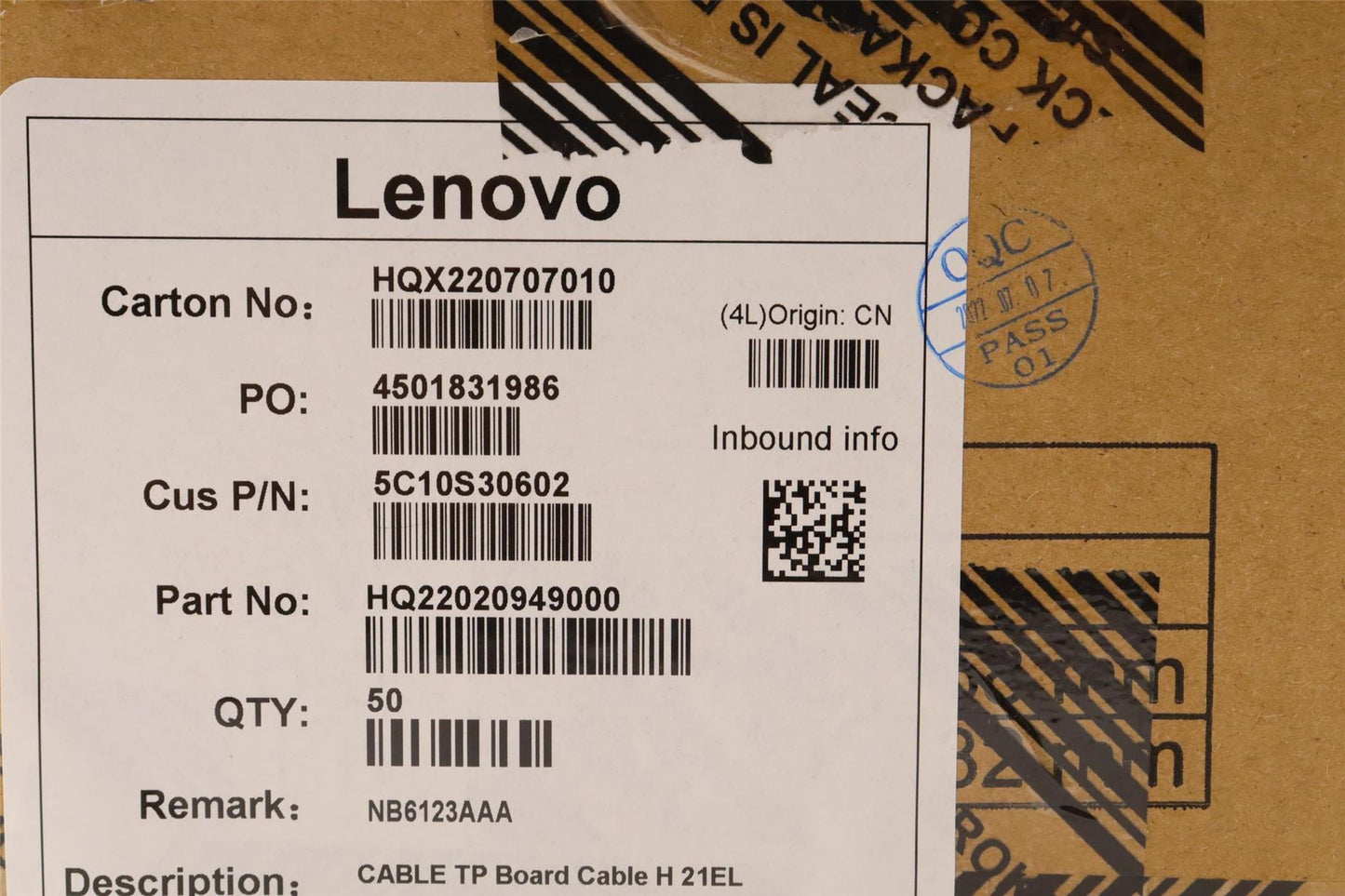 Lenovo TP Board Cable H 21EL 5C10S30602
