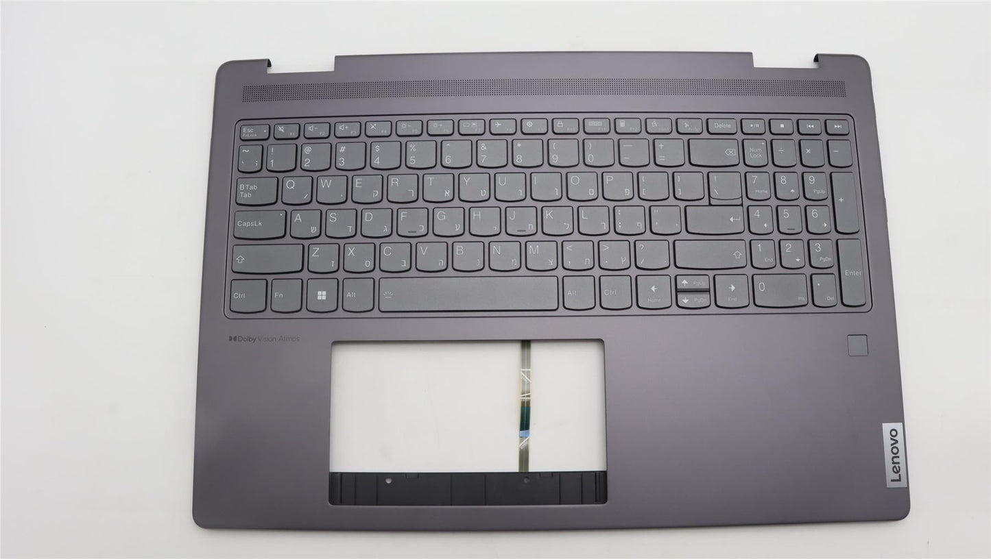 Lenovo Yoga 7 16IRL8 Keyboard Palmrest Top Cover Hebrew Storm Grey 5CB1L31843