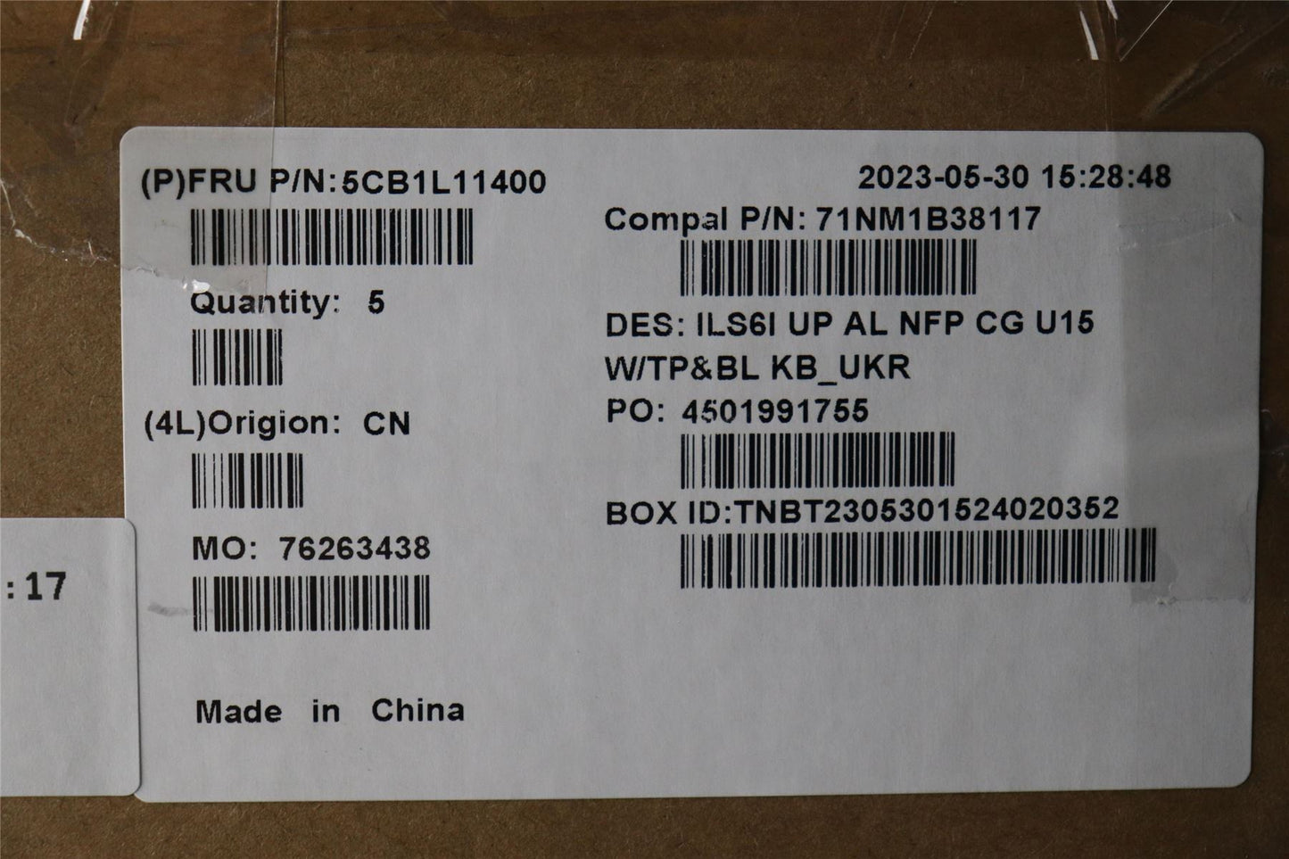 Lenovo IdeaPad 5 16ABR8 Palmrest Cover Touchpad Keyboard Ukrainian 5CB1L11400