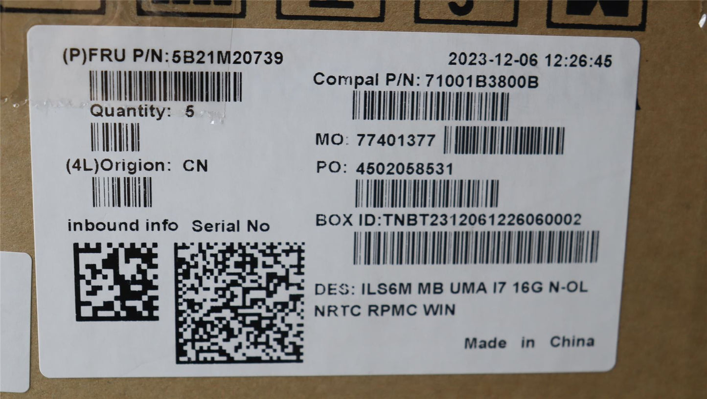 Lenovo C83DC WIN ULT7_155H UMA16G L RM 5B21M20739