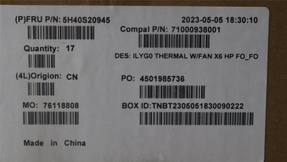 Lenovo Thermal Module C 82Y4 FCN_FCN 5H40S20945