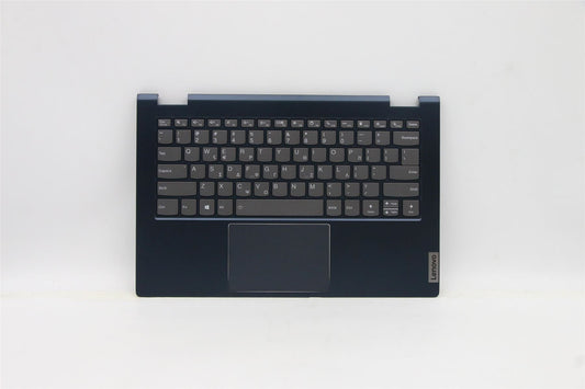Lenovo Yoga 14s ITL Palmrest Cover Touchpad Keyboard Greek Abyss Blue 5CB1C92784