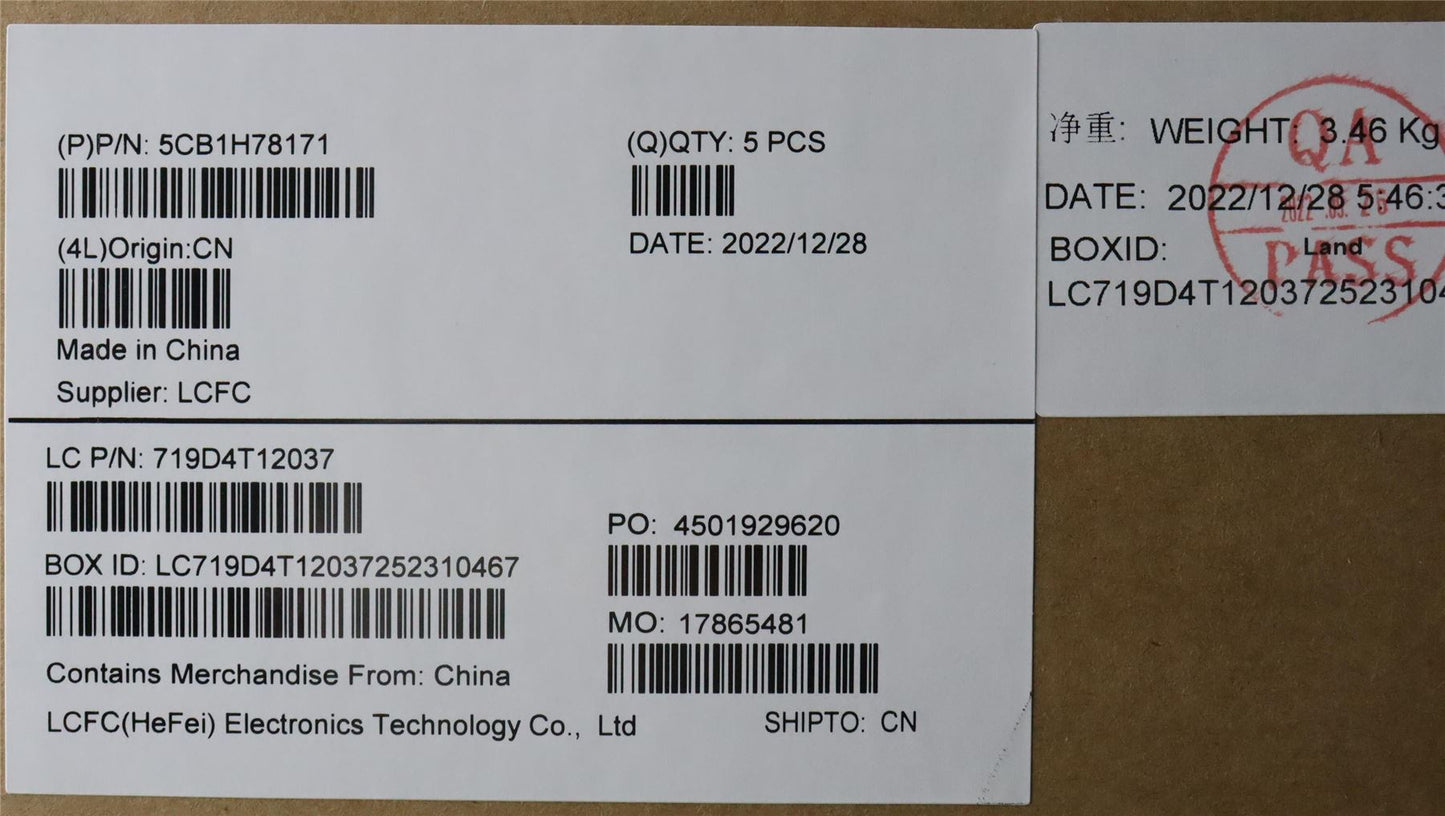 Lenovo Upper Case ASM_SPA L82RK FP MB N 5CB1H78171