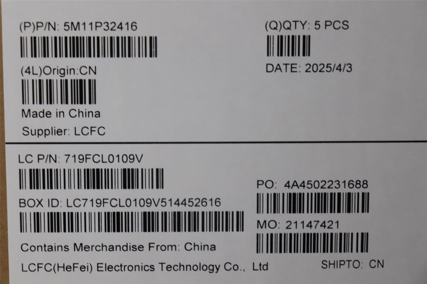 Lenovo MECH_ASM FRU CZE/SLK BL (TRI) UK BK 5M11P32422