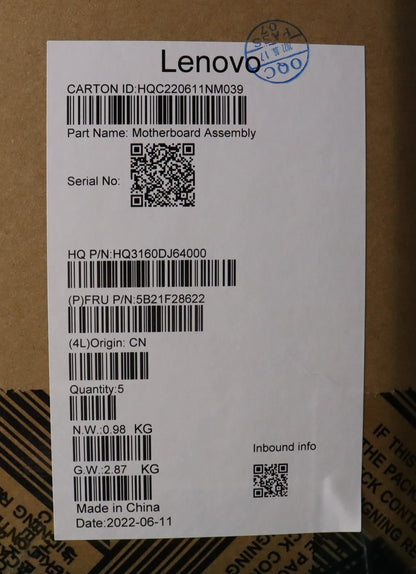 Lenovo ThinkBook 16 G4+ IAP Motherboard Mainboard UMA INTELI71260P 5B21F28622