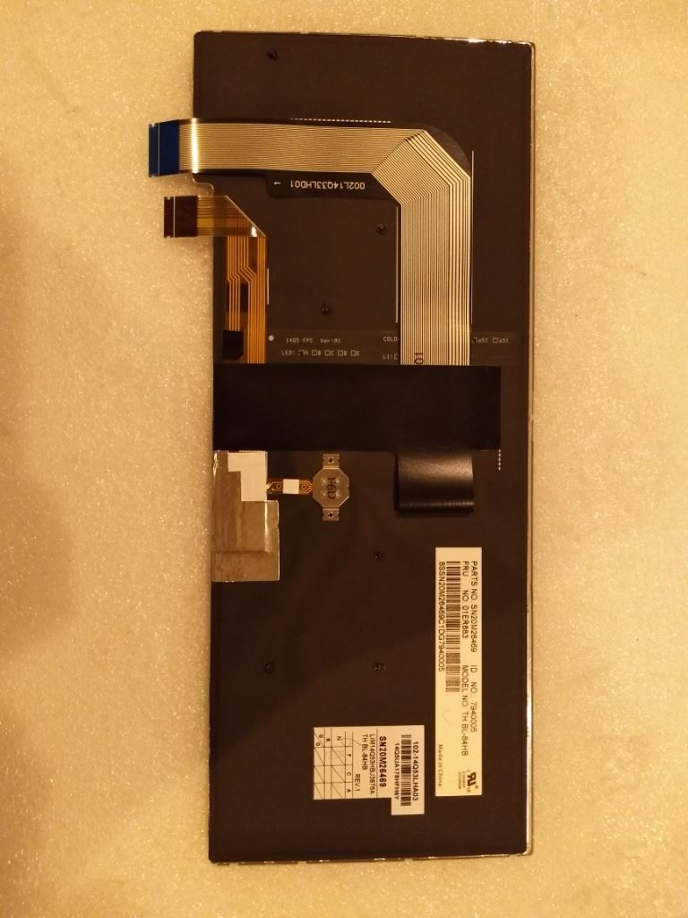 Lenovo ThinkPad T470s Keyboard Icelandic Silver Backlit 01ER883
