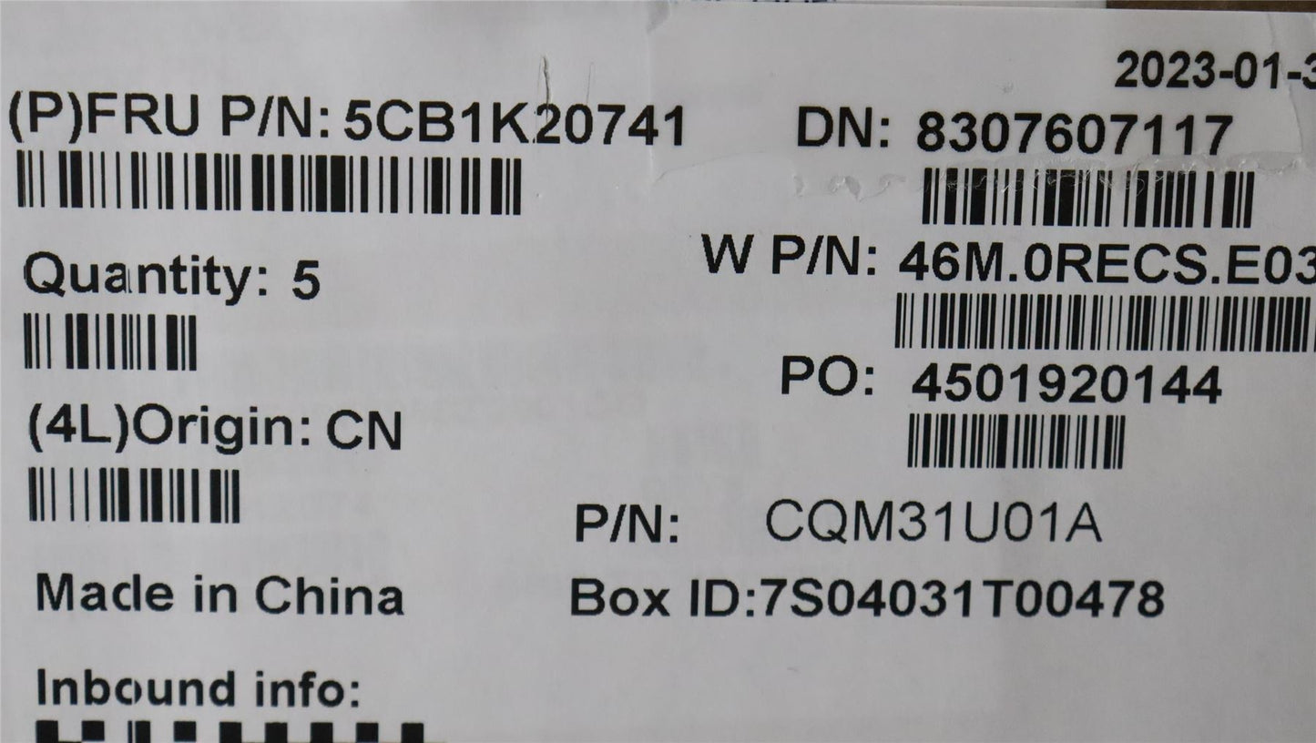 Lenovo Upper Case ASM_CZE/SLK W82XX AB BL 5CB1K20741