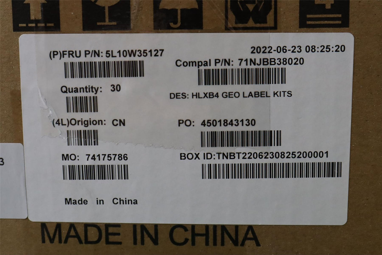 Lenovo LABEL LABEL C 21DL GEO KITS FOR G4 5L10W35127